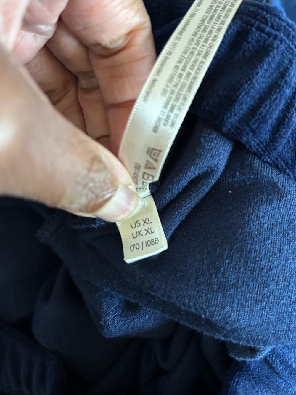Daily Practice Anthropologie Velour Hoodie Navy Blue Womens XL Athletic Casual - Picture 10 of 10